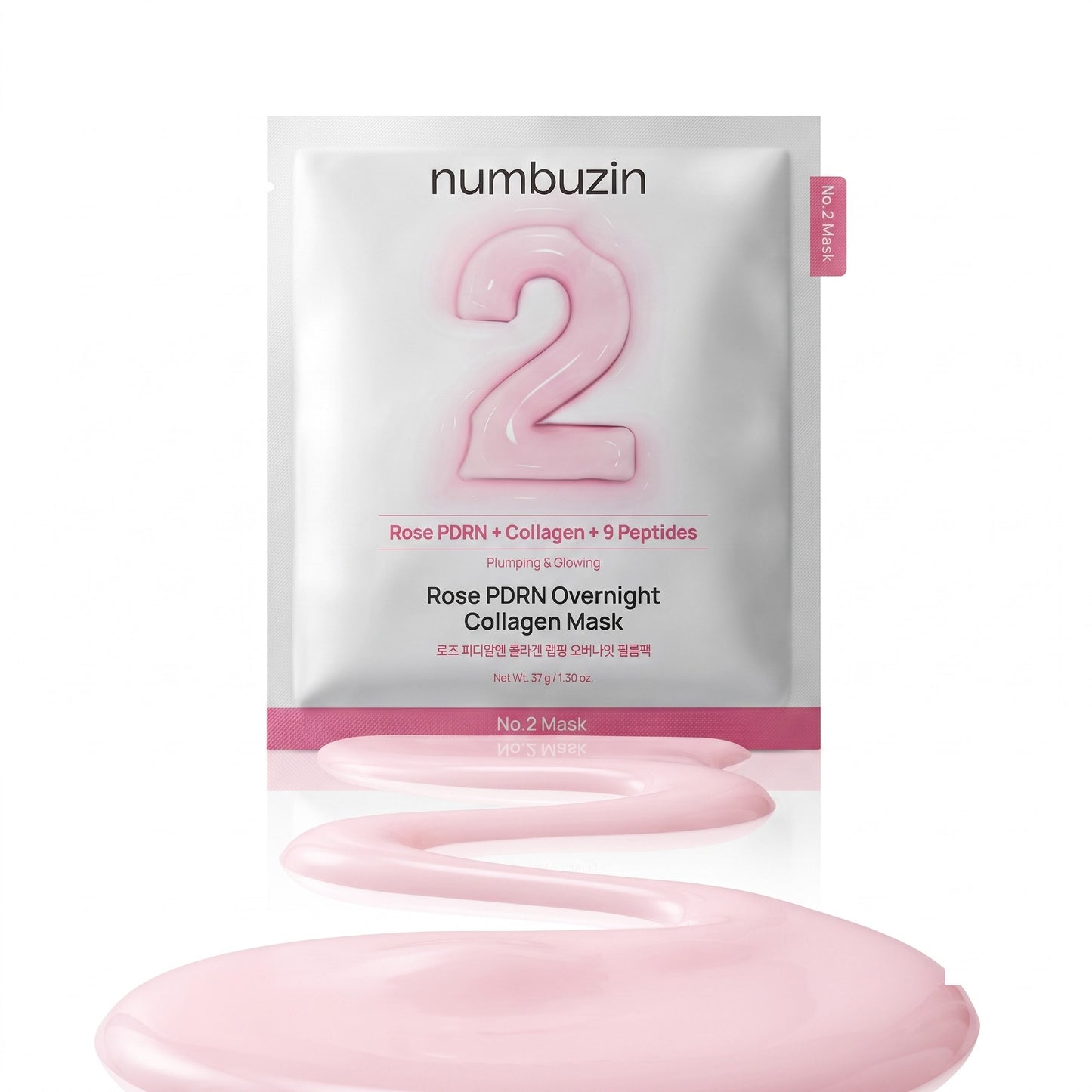 numbuzin No.2 Rose PDRN Overnight Collagen Mask 4 Sheets