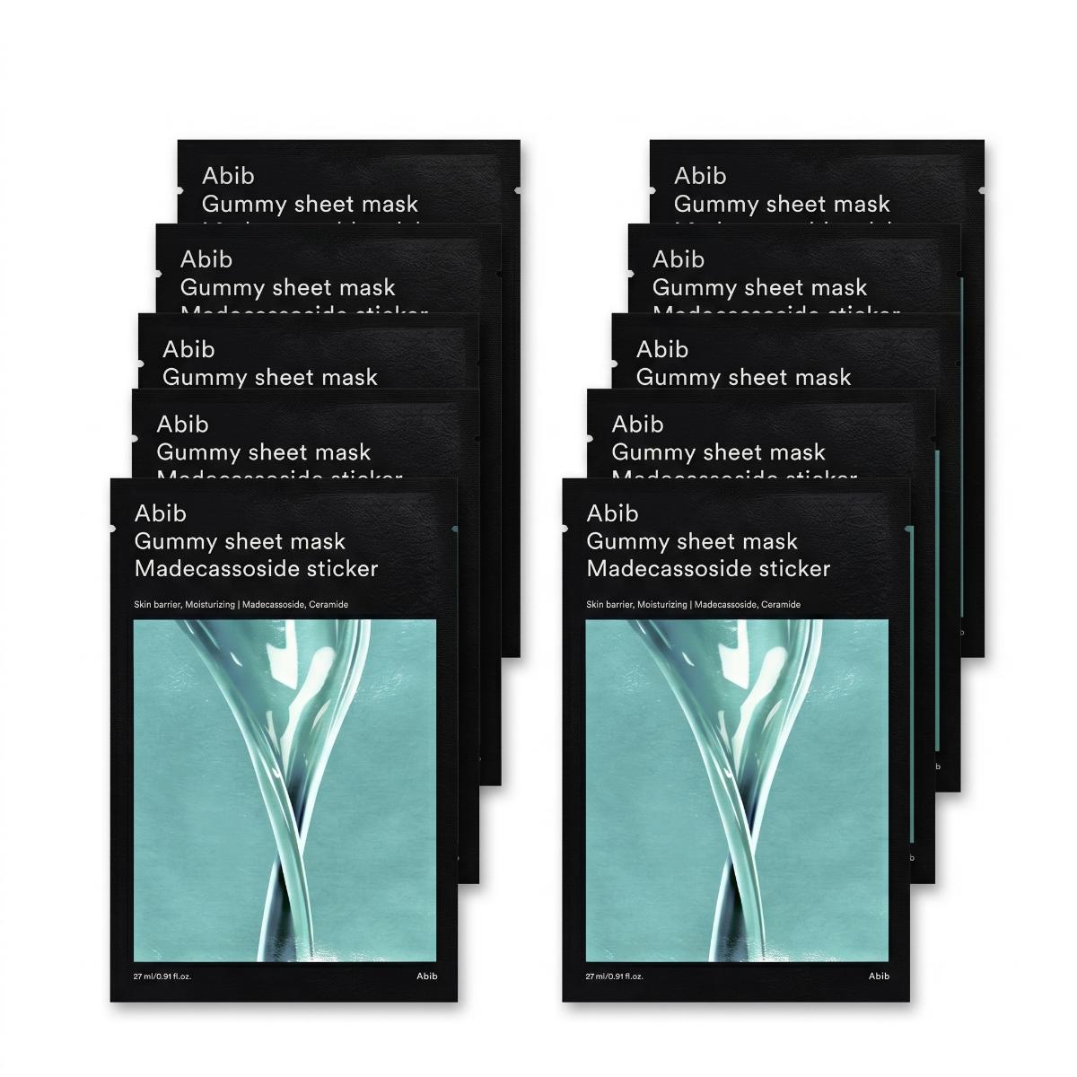 Abib Gummy Sheet Mask Madecassoside Sticker 10 Sheets