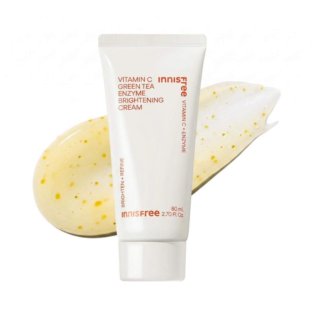 Innisfree Crème Éclaircissante Enzymatique Thé Vert et Vitamine C 80ml